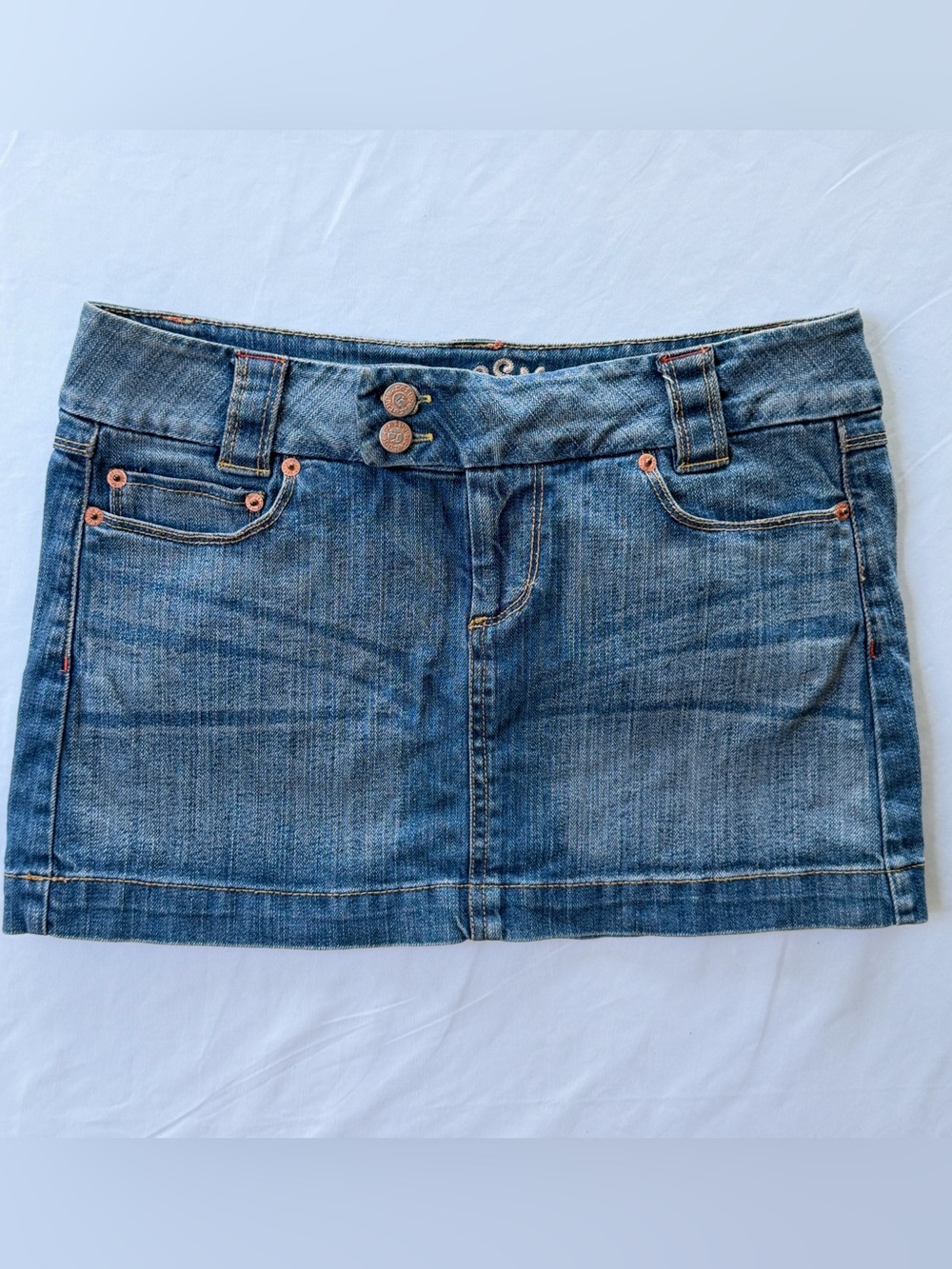 Vintage Y2K Low Rise Denim Mini Skirt